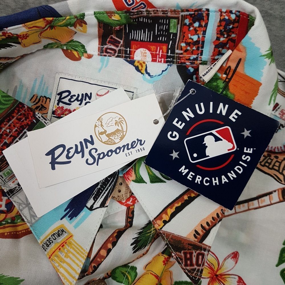 REYN SPOONER Houston Astros Hawaiian Shirt‎ Mens Size MEDIUM Multicolor - Picture 7 of 9